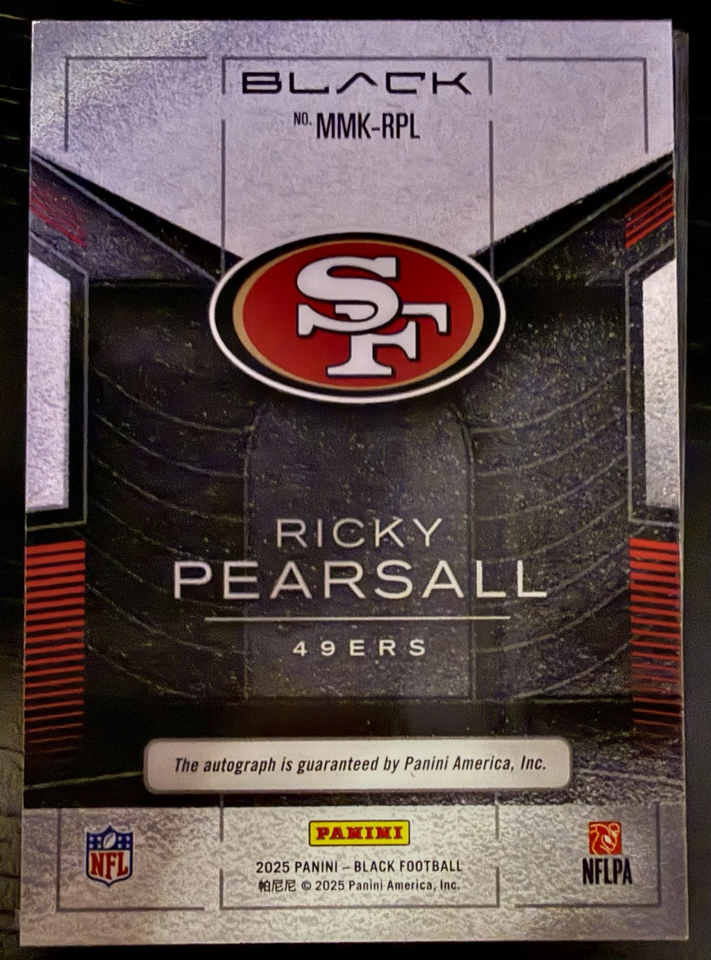 2025 Panini Black Ricky Pearsall Metallic Marks Auto #MMK-RPL 143/240