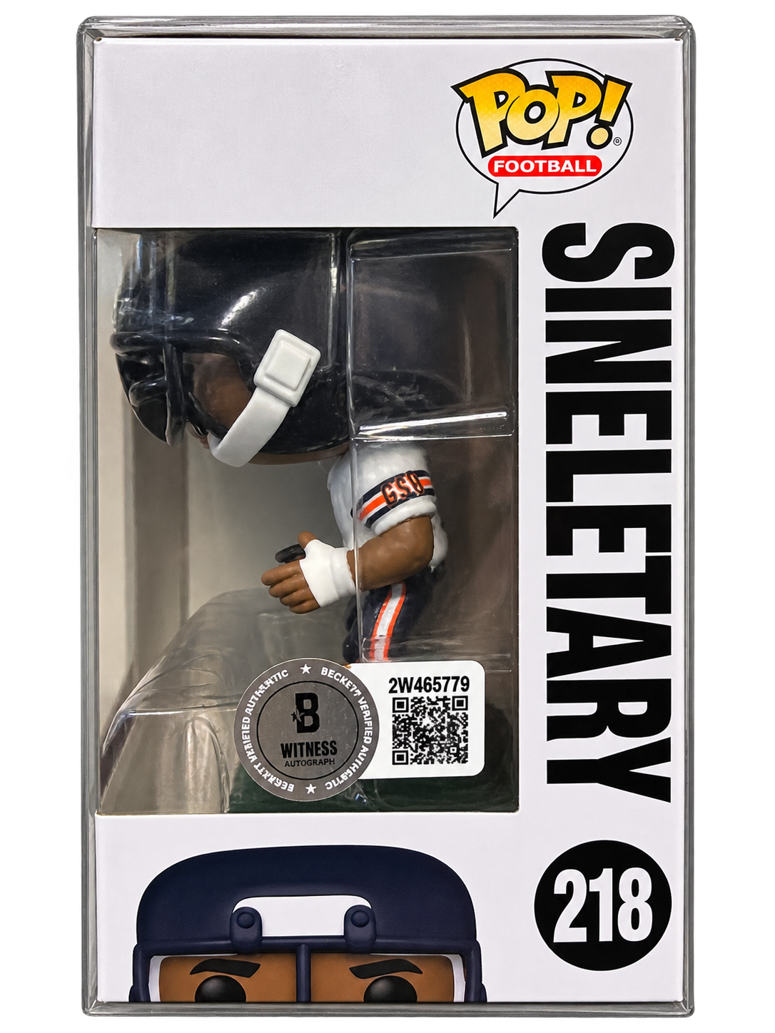 Mike Singletary Signed Chicago Bears Funko Pop #218 – Beckett Witnessed