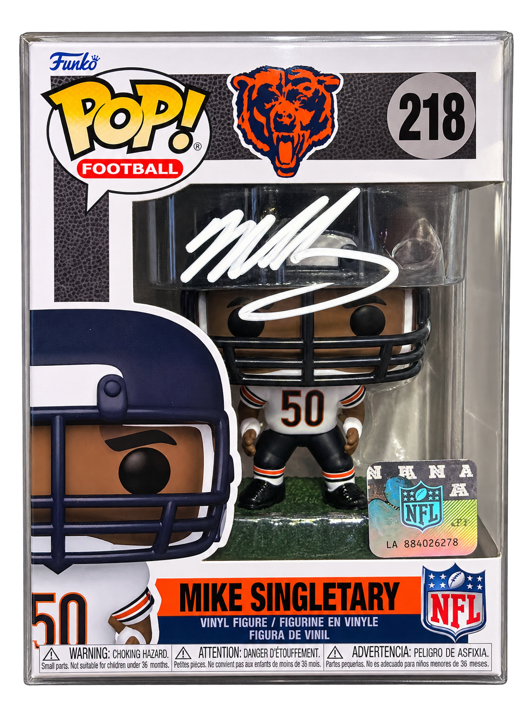 Mike Singletary Signed Chicago Bears Funko Pop #218 – Beckett Witnessed