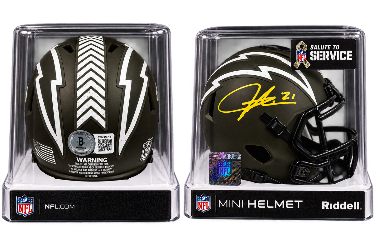 LaDainian Tomlinson Signed Chargers Mini Helmet - Beckett