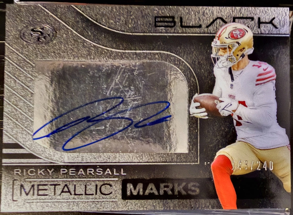 2025 Panini Black Ricky Pearsall Metallic Marks Auto #MMK-RPL 143/240