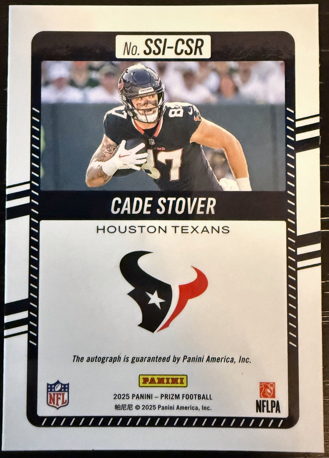 2025 Panini Prizm Cade Stover Significant Signatures Auto #SSI-CSR