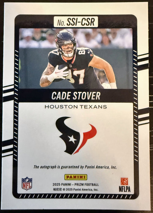 2025 Panini Prizm Cade Stover Significant Signatures Auto #SSI-CSR