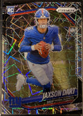 2025 Panini Prizm Jaxson Dart Lazer Prizm Rookie Card #332 – New York Giants