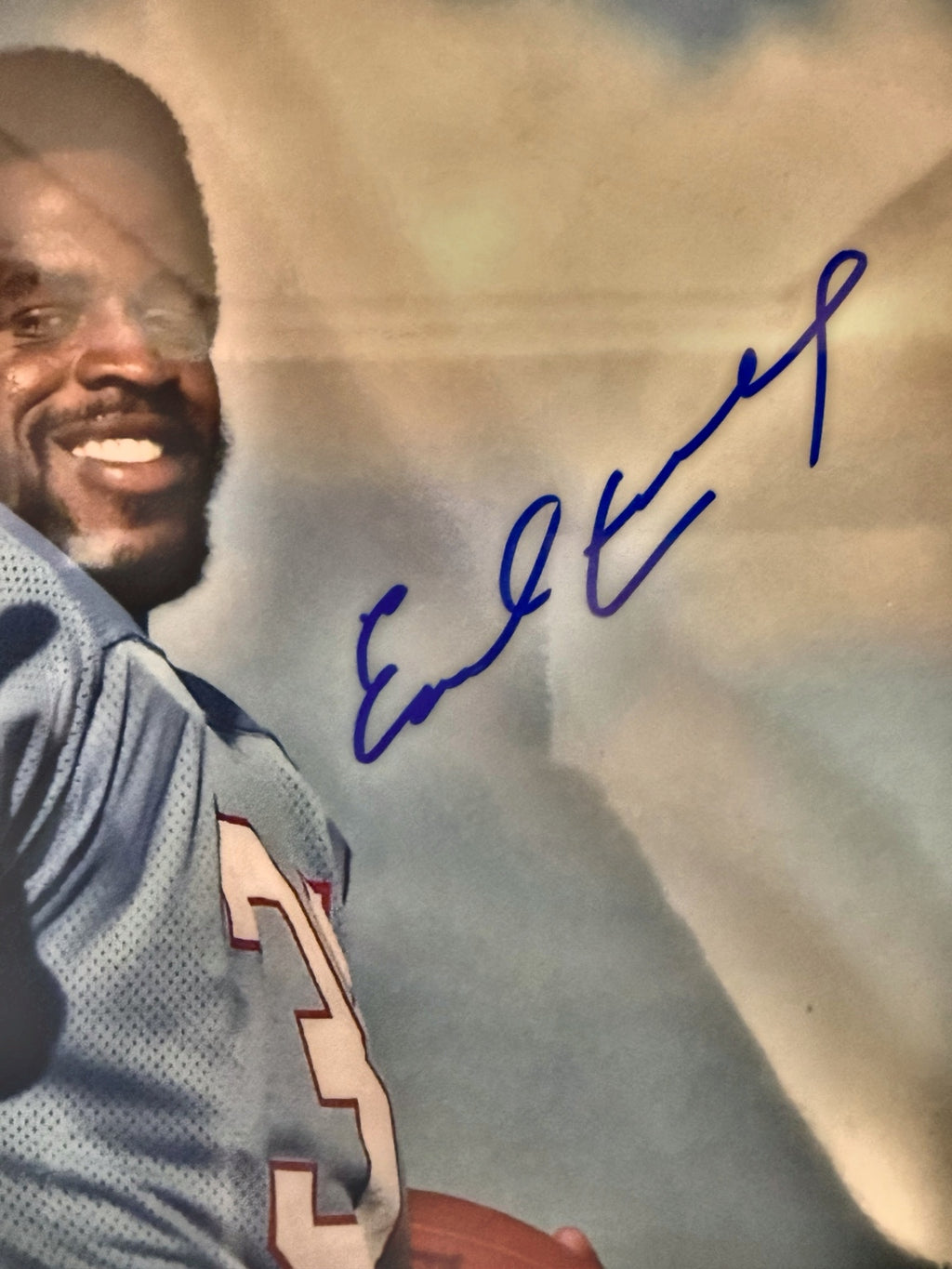 Earl Campbell Houston Oilers Signed 8.5x11 Photo Beckett Authenticated