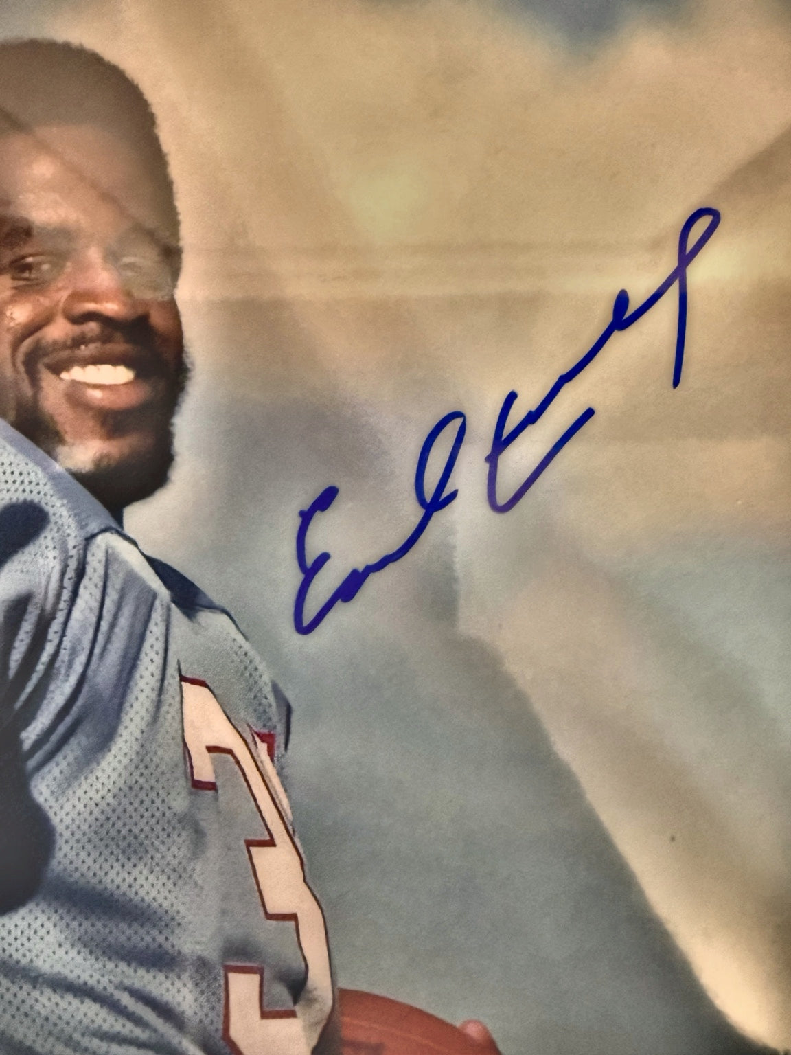 Earl Campbell Houston Oilers Signed 8.5x11 Photo Beckett Authenticated