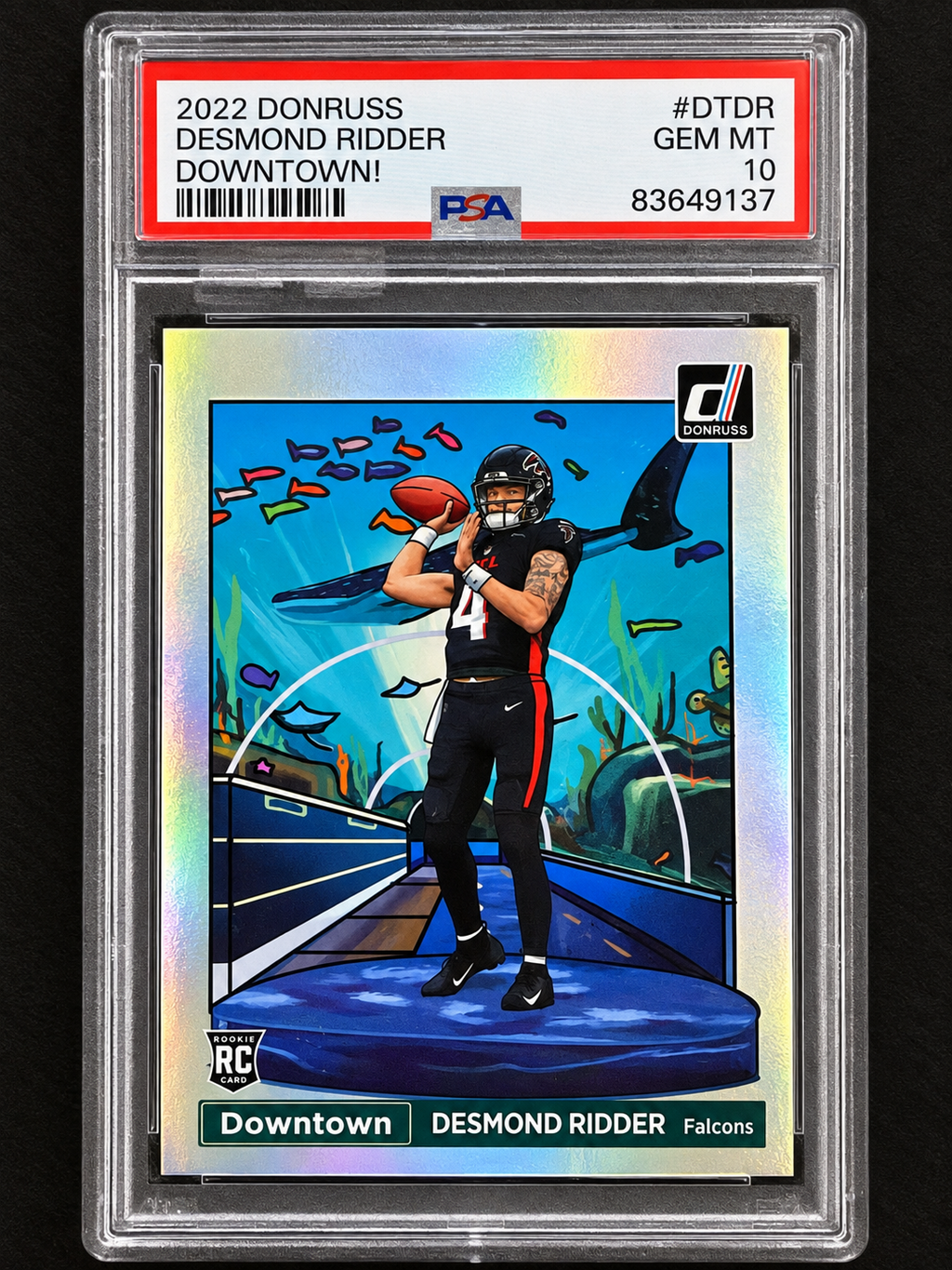 2022 Donruss Desmond Ridder Downtown! RC #DT-DR PSA 10 Gem Mint