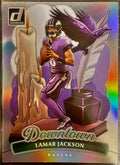 2025 Panini Donruss Lamar Jackson Downtown! #1 SSP Case Hit Ravens