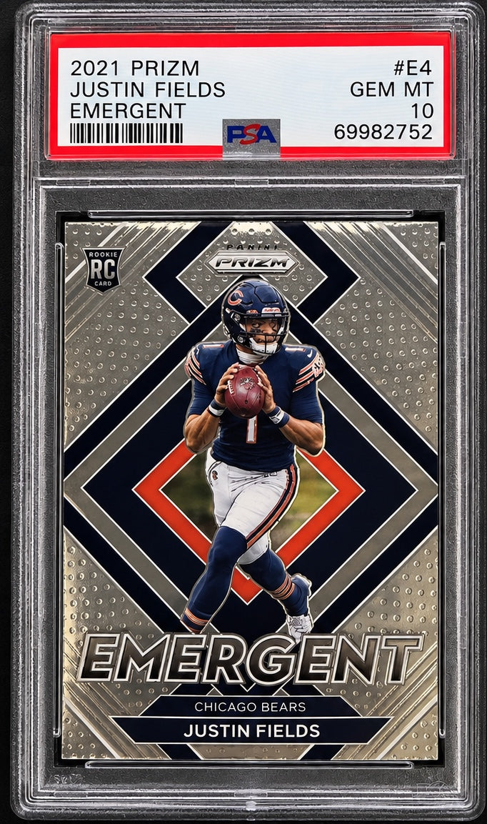 2021 Panini Prizm Justin Fields Emergent RC #E-4 PSA 10 Gem Mint