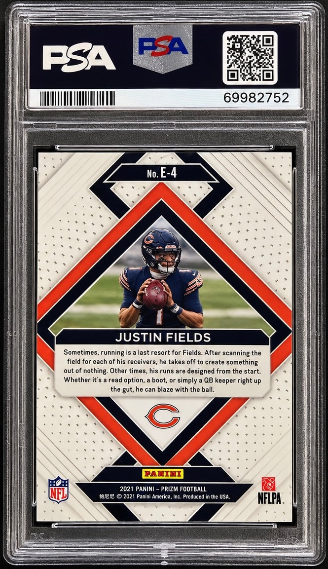 2021 Panini Prizm Justin Fields Emergent RC #E-4 PSA 10 Gem Mint