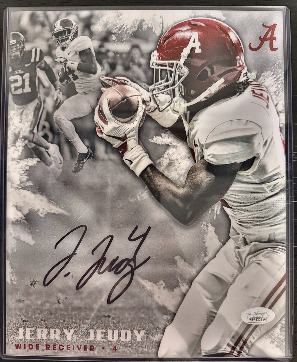 Jerry Jeudy Alabama Crimson Tide Signed 8.5x11 Photo JSA Witnessed