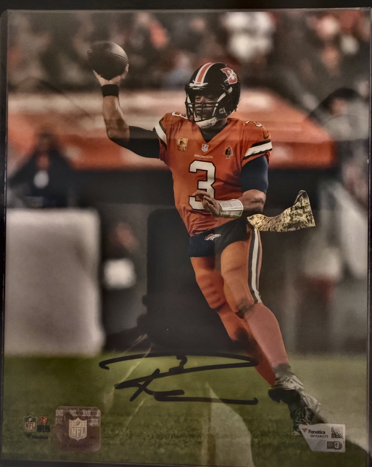 Russell Wilson Denver Broncos Signed 8.5” x 11” Photo Fanatics Authentic