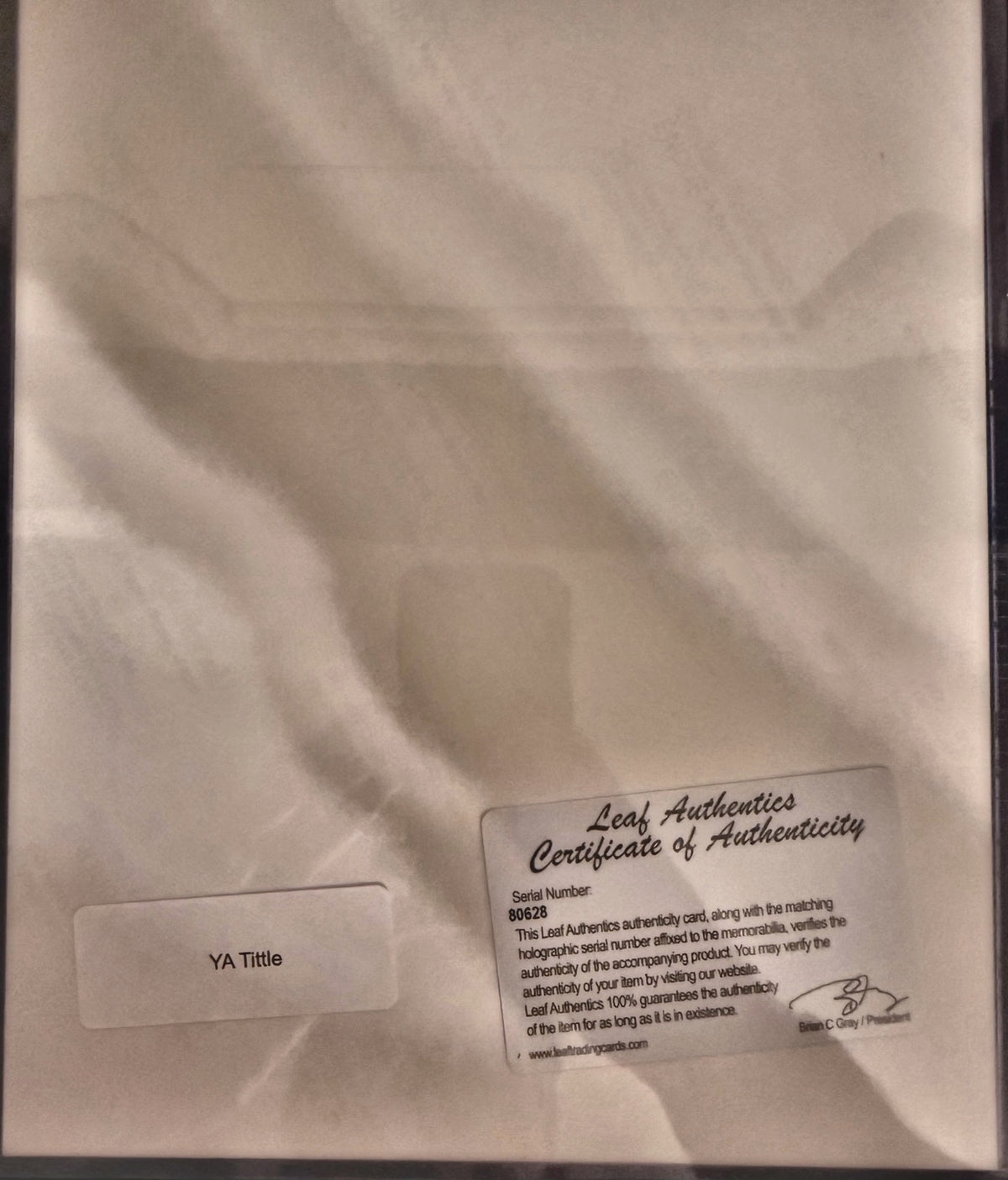 Y.A. Tittle Signed New York Giants 8.5x11 Photo – Leaf Authenticated